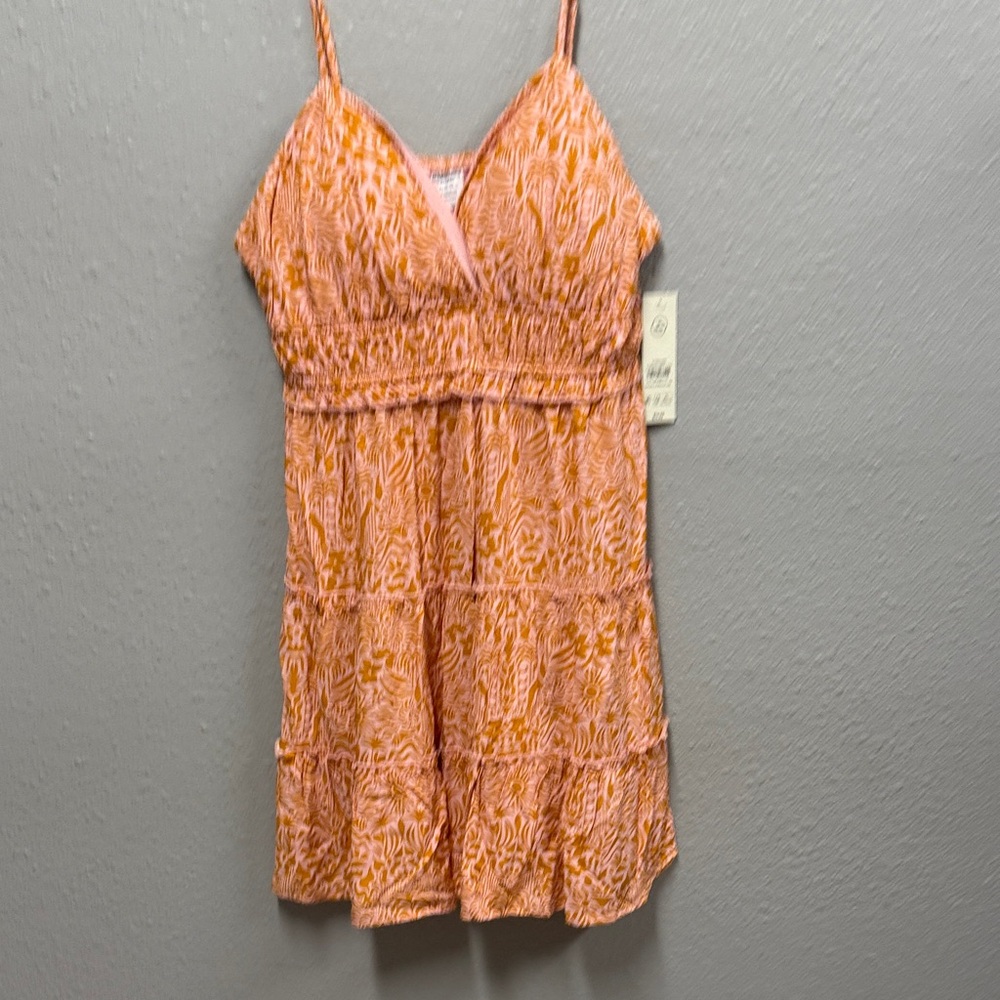 No Boundaries Orange Patterned Dress
